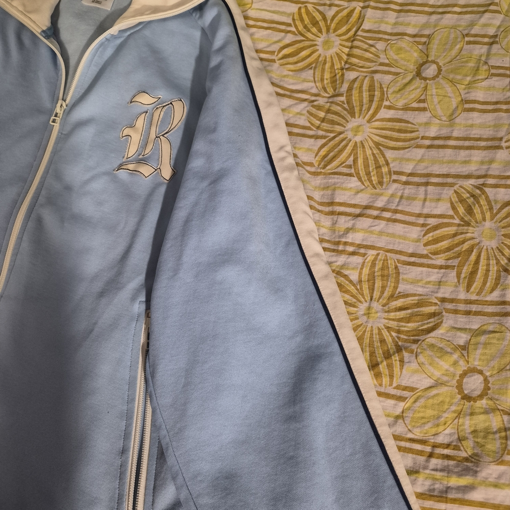Roots Sky Blue and Cream Zip-Up Track Jacket - Picture 4 of 8